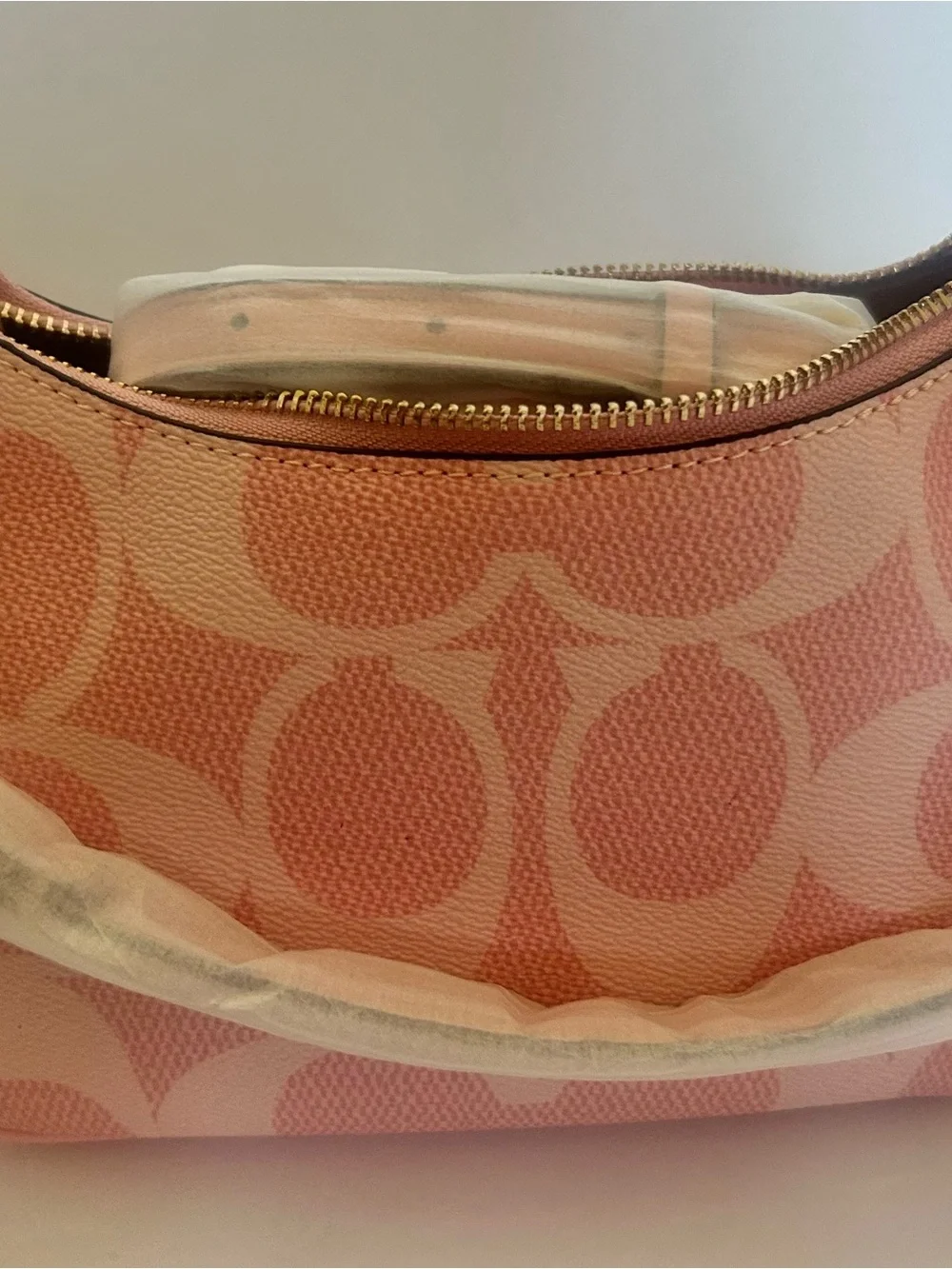 Coach Pink Signature Mini Hobo with Gold-Tone Logo